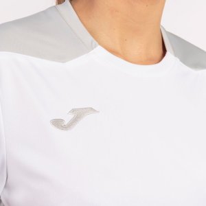 JOMA CHAMPIONSHIP VI SHORT SLEEVE T-SHIRT WHITE GRAY
