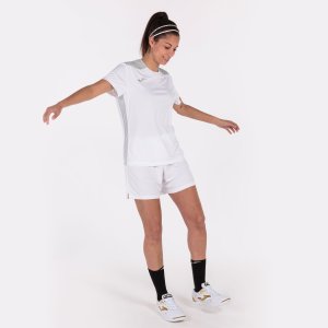 JOMA CHAMPIONSHIP VI SHORT SLEEVE T-SHIRT WHITE GRAY