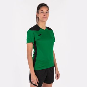 JOMA CHAMPIONSHIP VI SHORT SLEEVE T-SHIRT GREEN BLACK