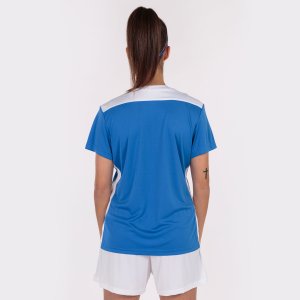 JOMA CHAMPIONSHIP VI SHORT SLEEVE T-SHIRT ROYAL WHITE
