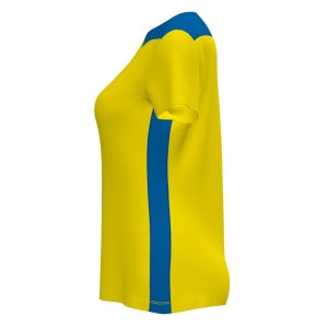JOMA CHAMPIONSHIP VI SHORT SLEEVE T-SHIRT YELLOW-ROYAL BLUE