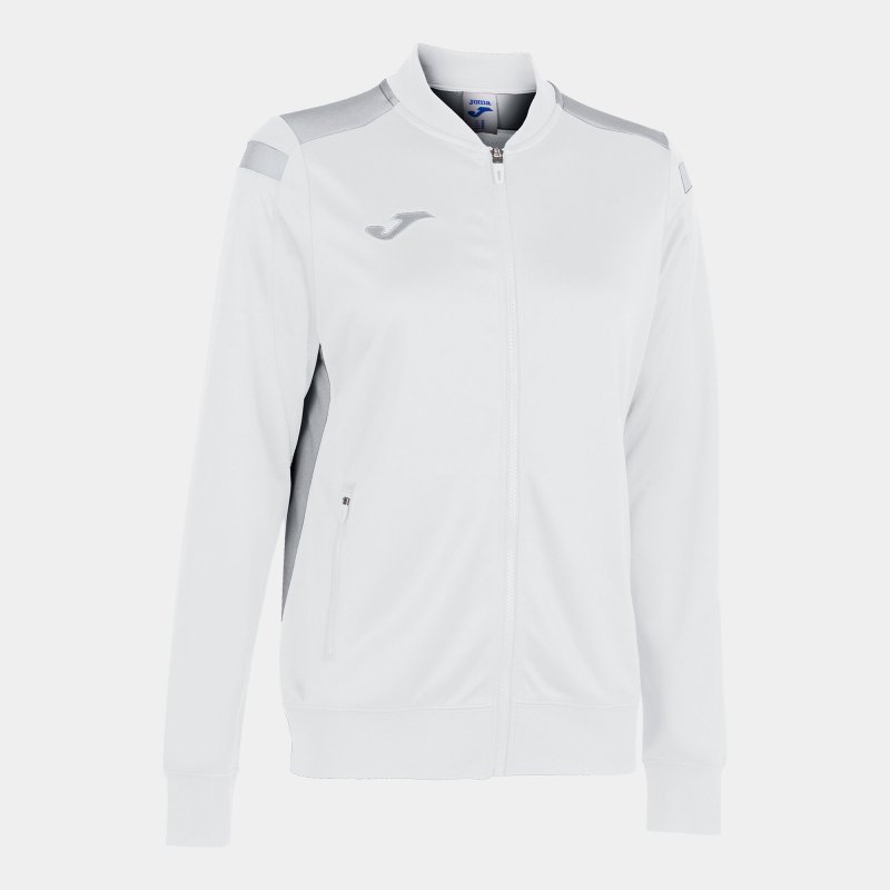 JOMA CHAMPIONSHIP VI FULL ZIP SWEATSHIRT WHITE GRAY