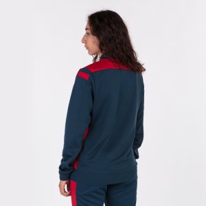 JOMA CHAMPIONSHIP VI FULL ZIP SWEATSHIRT NAVY RED