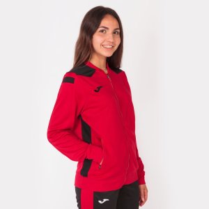 JOMA CHAMPIONSHIP VI FULL ZIP SWEATSHIRT RED BLACK