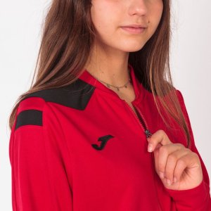 JOMA CHAMPIONSHIP VI FULL ZIP SWEATSHIRT RED BLACK