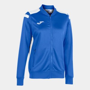 JOMA CHAMPIONSHIP VI FULL ZIP SWEATSHIRT ROYAL WHITE