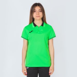 JOMA CHAMPIONSHIP VI SHORT SLEEVE POLO FLUOR GREEN BLACK