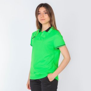 JOMA CHAMPIONSHIP VI SHORT SLEEVE POLO FLUOR GREEN BLACK