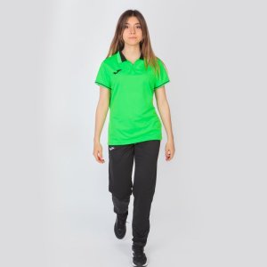 JOMA CHAMPIONSHIP VI SHORT SLEEVE POLO FLUOR GREEN BLACK