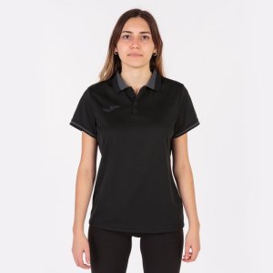 JOMA CHAMPIONSHIP VI SHORT SLEEVE POLO BLACK ANTHRACITE