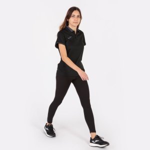 JOMA CHAMPIONSHIP VI SHORT SLEEVE POLO BLACK ANTHRACITE