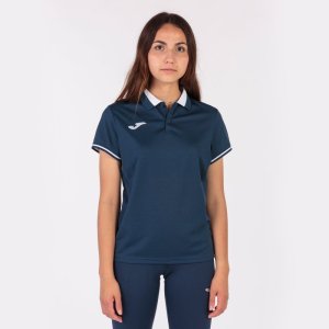 JOMA CHAMPIONSHIP VI SHORT SLEEVE POLO NAVY WHITE