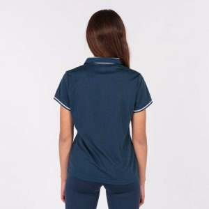 JOMA CHAMPIONSHIP VI SHORT SLEEVE POLO NAVY WHITE