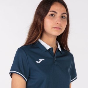 JOMA CHAMPIONSHIP VI SHORT SLEEVE POLO NAVY WHITE