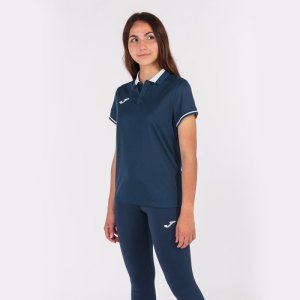 JOMA CHAMPIONSHIP VI SHORT SLEEVE POLO NAVY WHITE