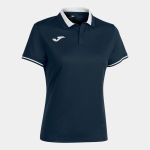 JOMA CHAMPIONSHIP VI SHORT SLEEVE POLO NAVY WHITE