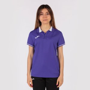 JOMA CHAMPIONSHIP VI SHORT SLEEVE POLO PURPLE WHITE