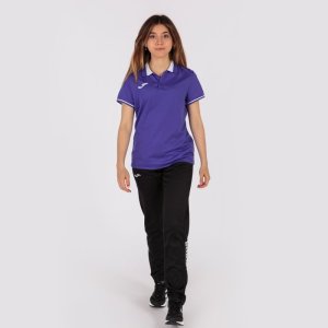 JOMA CHAMPIONSHIP VI SHORT SLEEVE POLO PURPLE WHITE