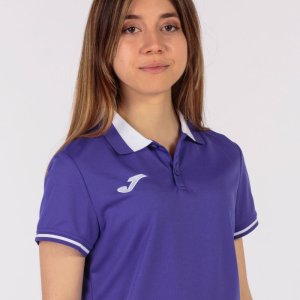 JOMA CHAMPIONSHIP VI SHORT SLEEVE POLO PURPLE WHITE