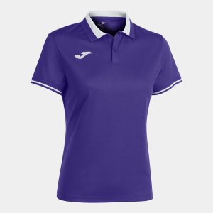JOMA CHAMPIONSHIP VI SHORT SLEEVE POLO PURPLE WHITE