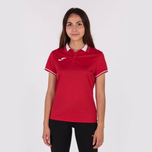 JOMA CHAMPIONSHIP VI SHORT SLEEVE POLO RED WHITE
