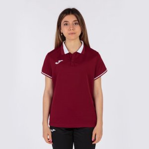 JOMA CHAMPIONSHIP VI SHORT SLEEVE POLO BURGUNDY WHITE
