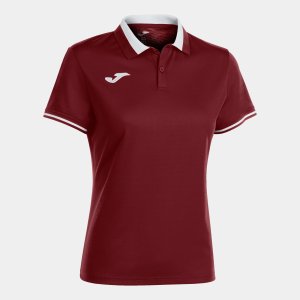 JOMA CHAMPIONSHIP VI SHORT SLEEVE POLO BURGUNDY WHITE