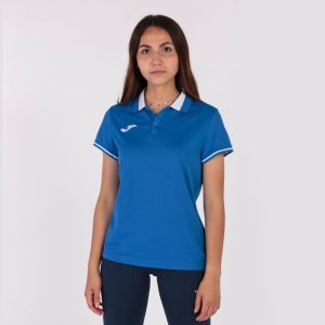JOMA CHAMPIONSHIP VI SHORT SLEEVE POLO ROYAL WHITE