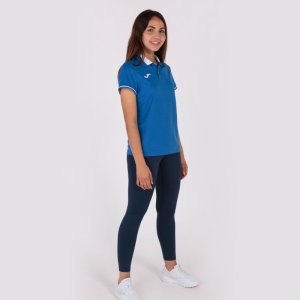 JOMA CHAMPIONSHIP VI SHORT SLEEVE POLO ROYAL WHITE