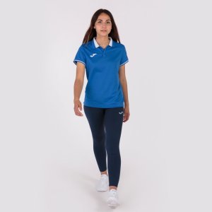 JOMA CHAMPIONSHIP VI SHORT SLEEVE POLO ROYAL WHITE