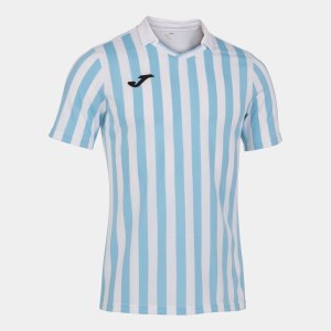 JOMA COPA II SHORT SLEEVE T-SHIRT WHITE SKY BLUE