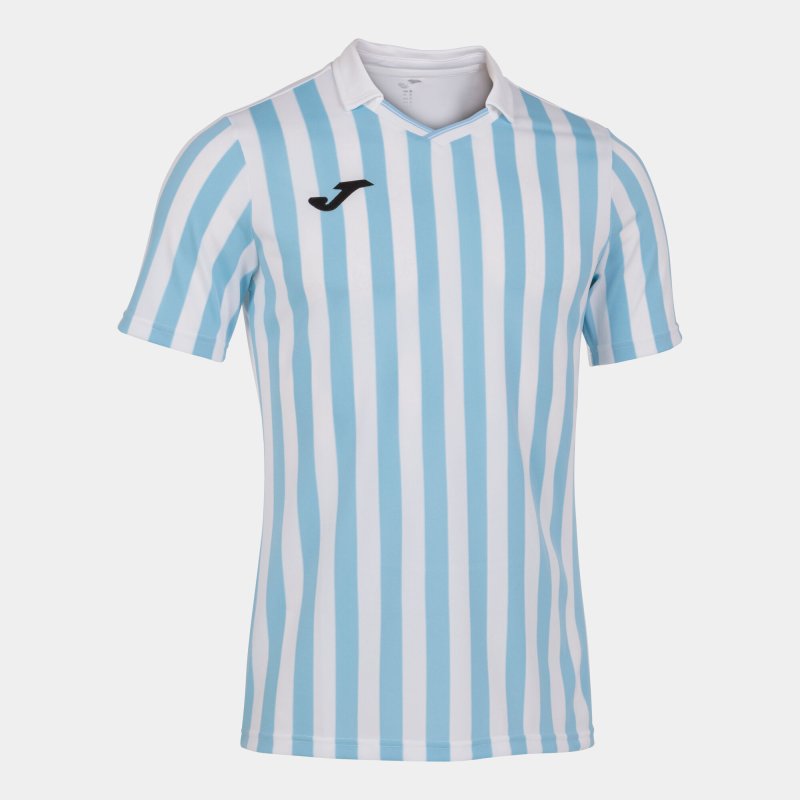 JOMA COPA II SHORT SLEEVE T-SHIRT WHITE SKY BLUE