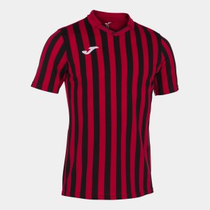 JOMA COPA II SHORT SLEEVE T-SHIRT RED BLACK