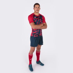 JOMA MYSKIN III SHORT SLEEVE T-SHIRT RED NAVY