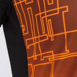 JOMA ELITE VIII SHORT SLEEVE T-SHIRT BLACK ORANGE