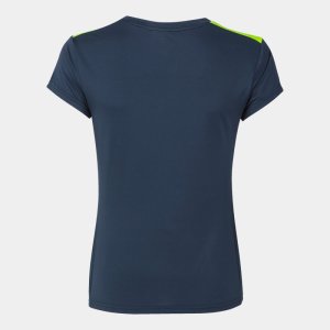 JOMA ELITE VIII SHORT SLEEVE T-SHIRT NAVY FLUOR YELLOW