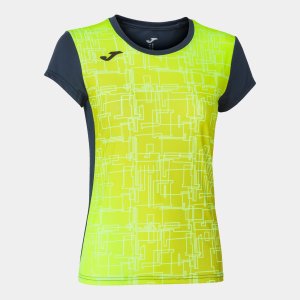 JOMA ELITE VIII SHORT SLEEVE T-SHIRT NAVY FLUOR YELLOW