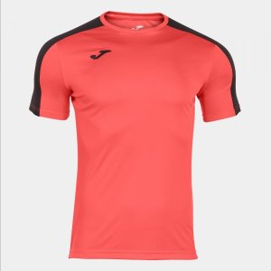 JOMA ACADEMY SHORT SLEEVE T-SHIRT FLUOR CORAL-BLACK
