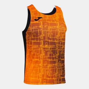JOMA ELITE VIII TANK TOP BLACK ORANGE
