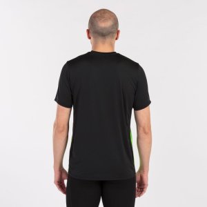 JOMA ELITE VIII SHORT SLEEVE T-SHIRT BLACK FLUOR GREEN