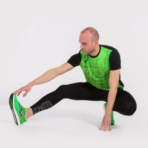 JOMA ELITE VIII SHORT SLEEVE T-SHIRT BLACK FLUOR GREEN