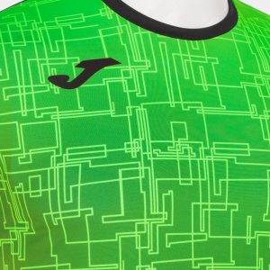 JOMA ELITE VIII SHORT SLEEVE T-SHIRT BLACK FLUOR GREEN