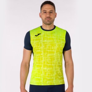 JOMA ELITE VIII SHORT SLEEVE T-SHIRT NAVY FLUOR YELLOW
