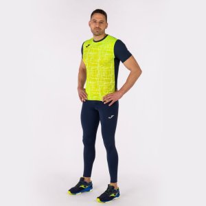 JOMA ELITE VIII SHORT SLEEVE T-SHIRT NAVY FLUOR YELLOW