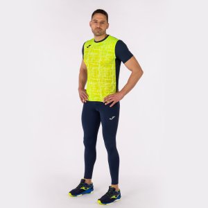 JOMA ELITE VIII SHORT SLEEVE T-SHIRT NAVY FLUOR YELLOW