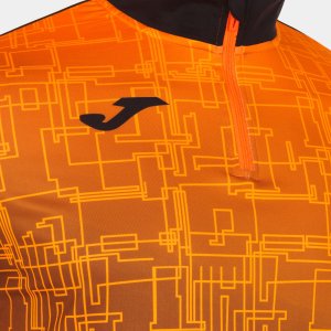 JOMA ELITE VIII SWEATSHIRT BLACK ORANGE