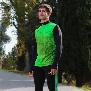 JOMA ELITE VIII SWEATSHIRT BLACK FLUOR GREEN
