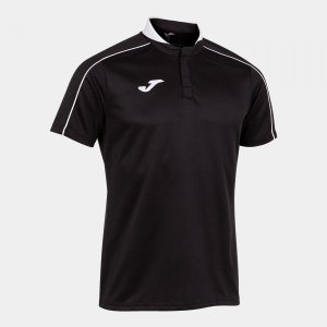 JOMA SCRUM SHORT SLEEVE POLO BLACK