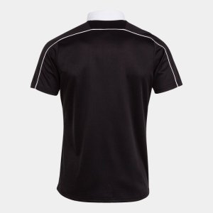 JOMA SCRUM SHORT SLEEVE POLO BLACK