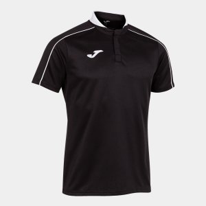 JOMA SCRUM SHORT SLEEVE POLO BLACK
